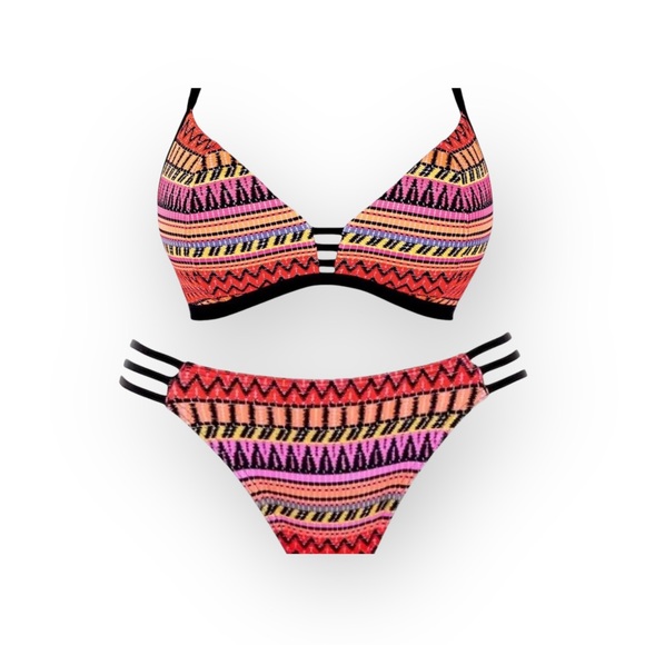 Freya ❁ Way Out West Bikini 2 Piece Swimsuit Set ❁ Sunset Aztec Multi ❁ 36DDD L - Picture 2 of 16